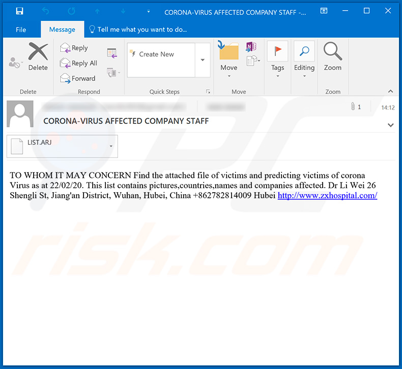 El correo no deseado relacionado con el coronavirus se utiliza para difundir el troyano FormBook