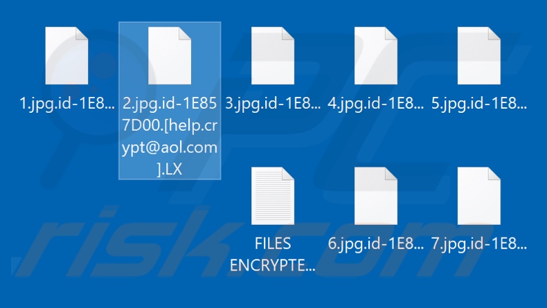 Archivos cifrados por ransomware LX (extensión .LX)