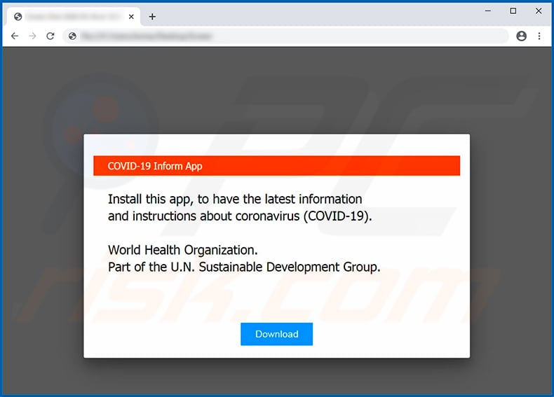 Ventana emergente de Oski Stealer en un sitio web engañoso