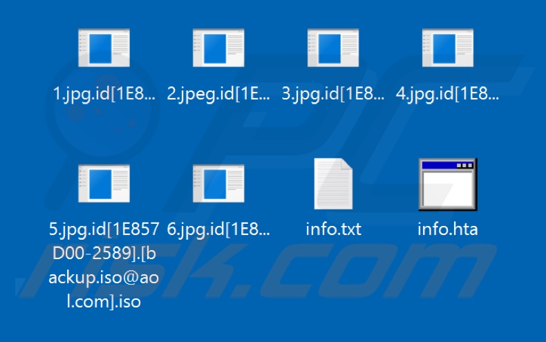 Archivos encriptados por .iso (Phobos) ransomware (extensión .iso)