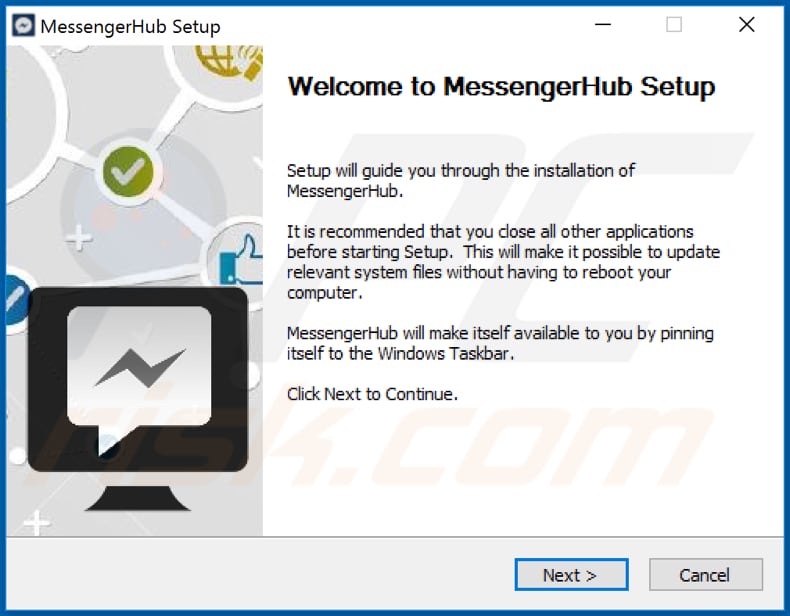 Instalador de adware MessengerHub