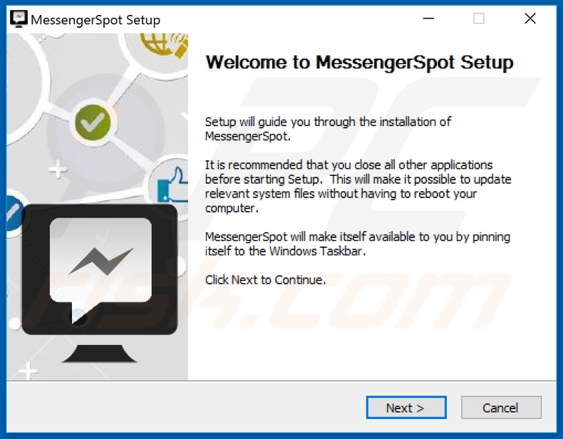 Instalador de adware MessengerSpot