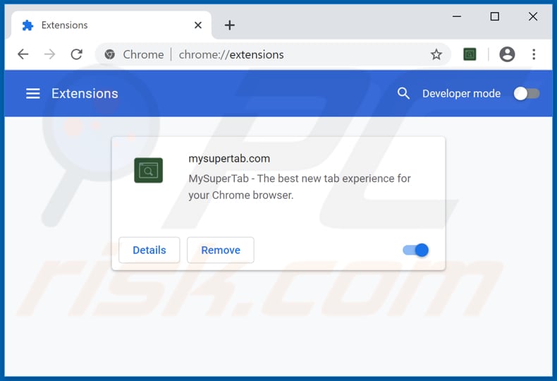 Eliminando las extensiones de Google Chrome relacionadas con mysupertab.com