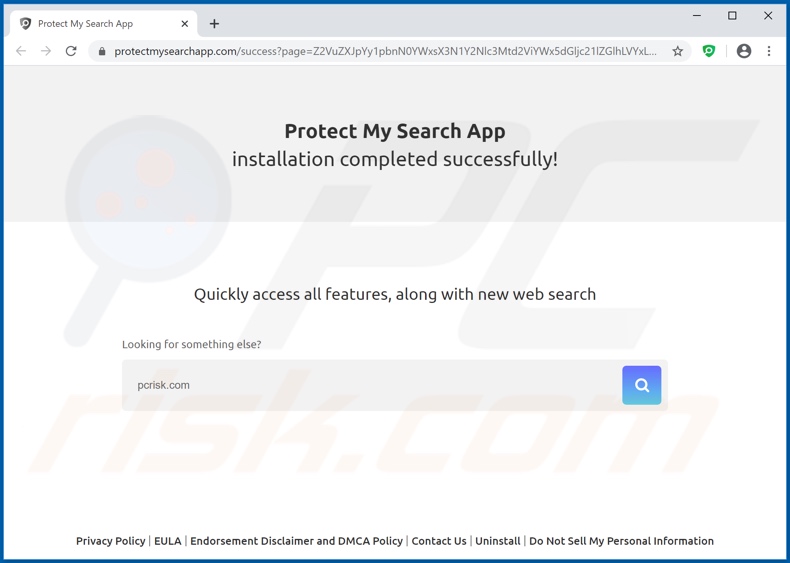 Secuestrador de navegador protectmysearchapp.com