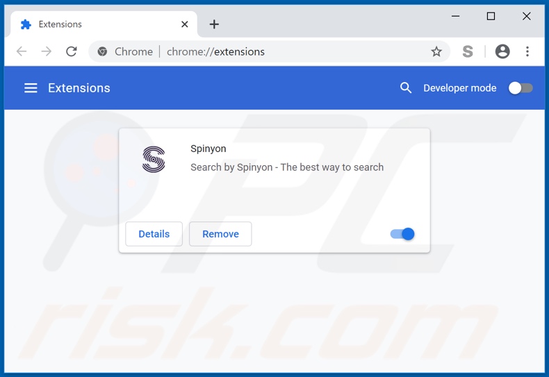 Eliminando las extensiones de Google Chrome relacionadas con feed.spinyon.com