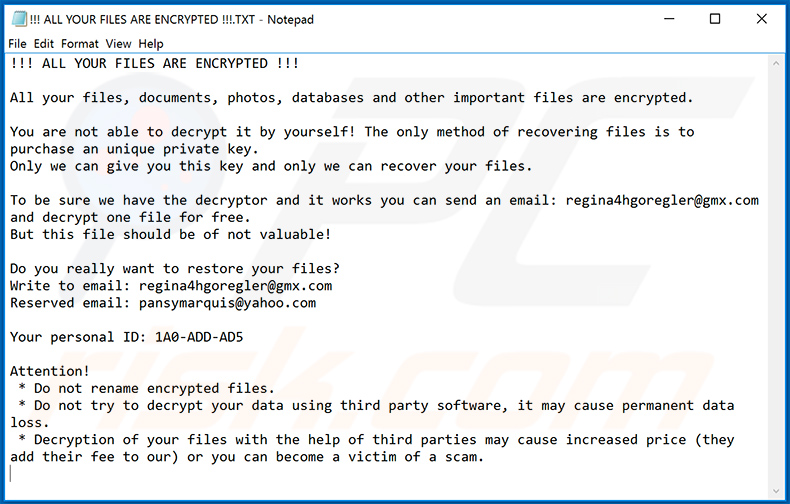 Nota de rescate de ransomware ZEPPELIN (2020-04-30)