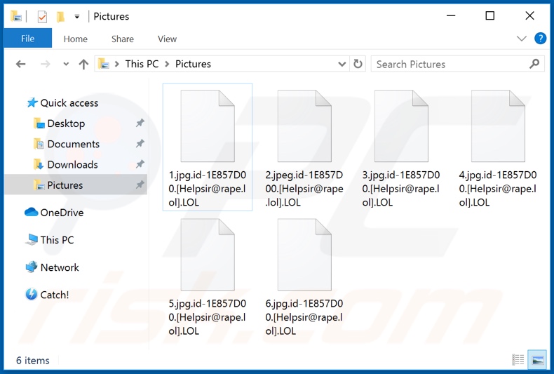 Archivos cifrados por el ransomware LOL (Dharma) (extensión .LOL)