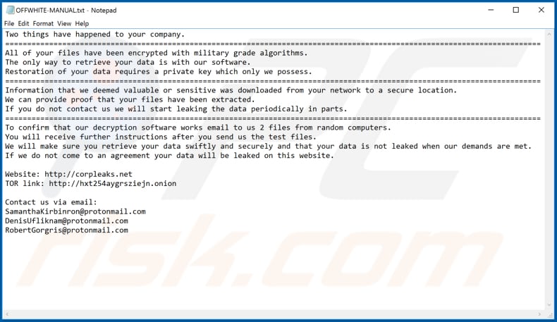 Instrucciones de descifrado de OFFWHITE (OFFWHITE-MANUAL.txt)