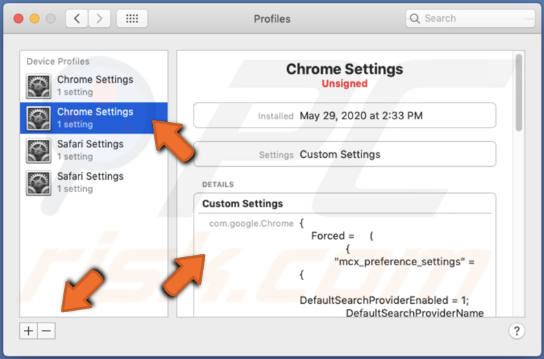 Eliminar perfiles falsos diseñados para promover prudensearch.com