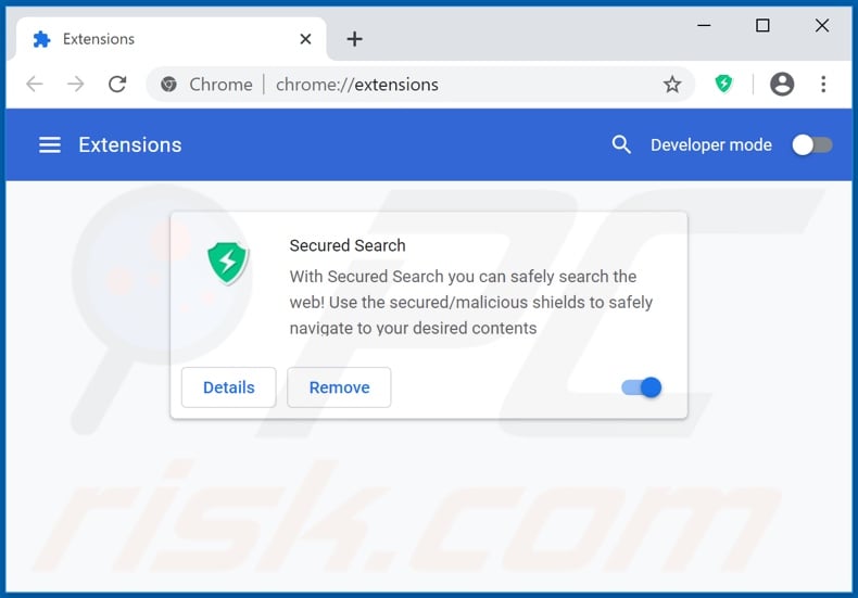 Eliminando las extensiones de Google Chrome relacionadas con securedserch.com