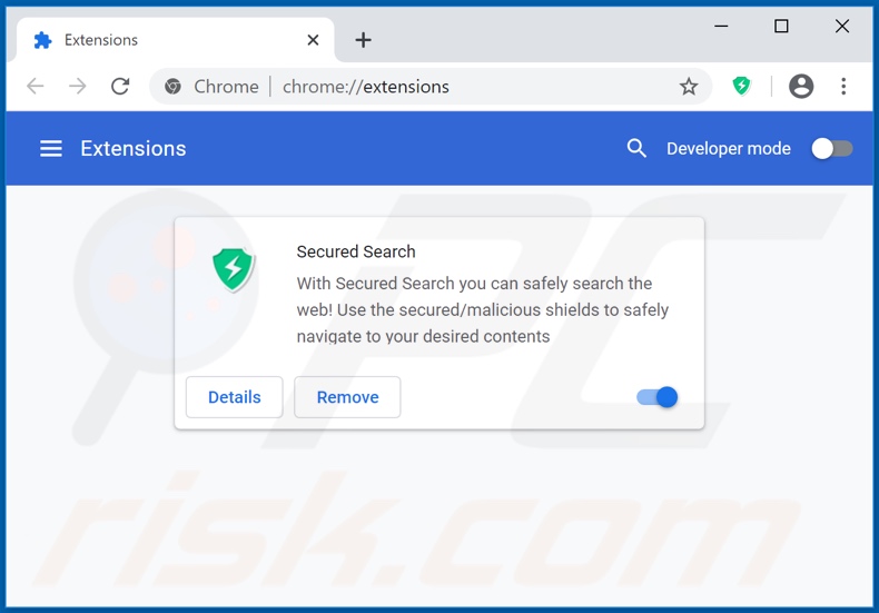 Eliminando las extensiones de Google Chrome relacionadas con securedserch.com