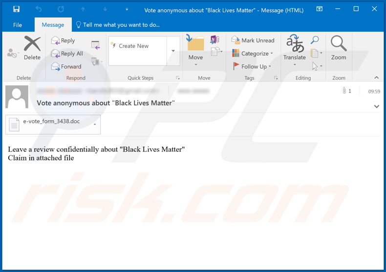Campaña de correo electrónico no deseado que propaga malware por virus de email 