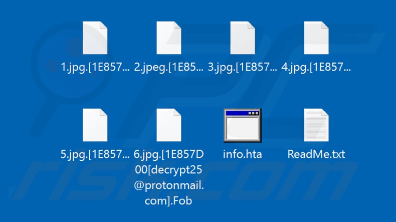 Archivos encriptados por el ransomware Fob (extensión .Fob)