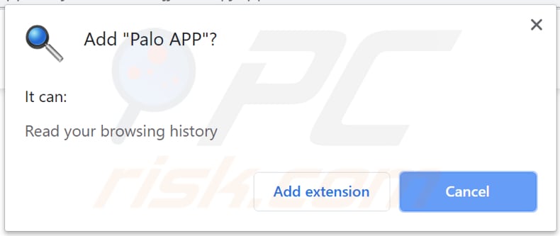 La aplicación Palo APP pide permiso para instalarse