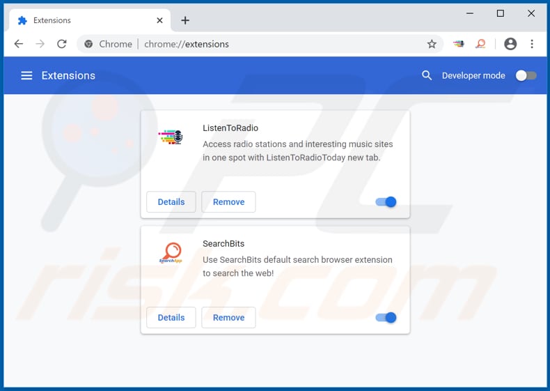 Eliminando las extensiones de Google Chrome relacionadas con blpsearch.com