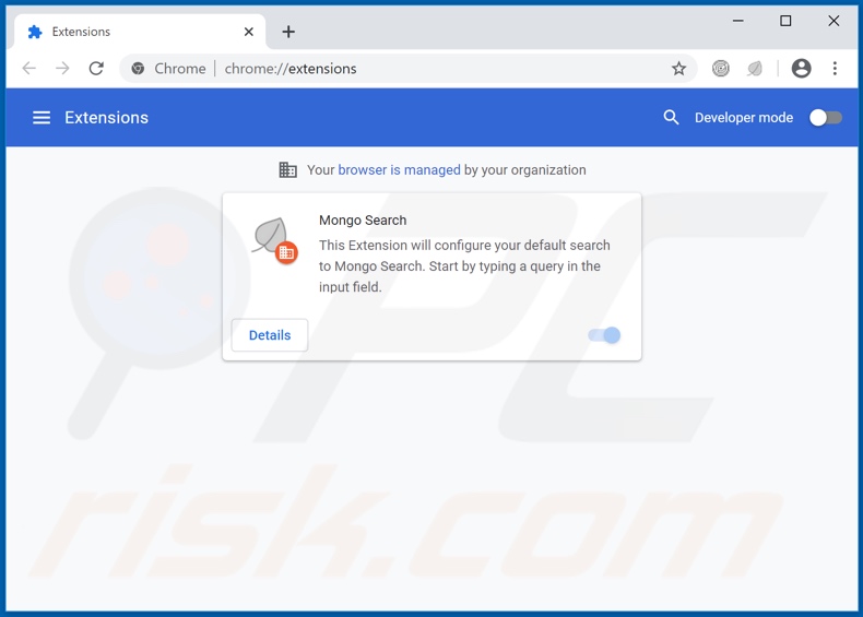 Eliminando las extensiones de Google Chrome relacionadas con browser.mongosearch.net