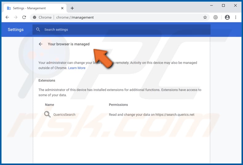 Secuestrador de navegador QuericsSearch agregado la función 