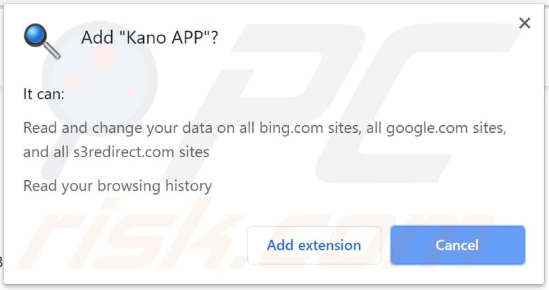 La aplicación Kano pide permiso para instalarse