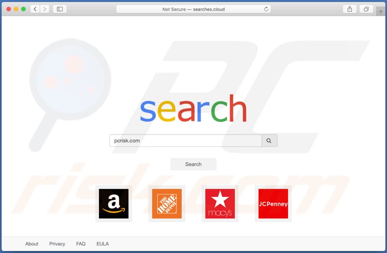 Secuestrador de navegador Searches.cloud en una computadora Mac
