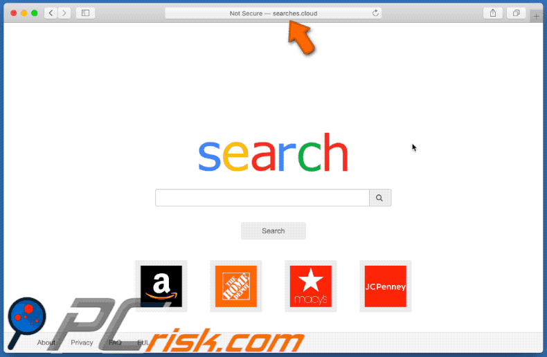 Searches.cloud redirige a webcrawler.com