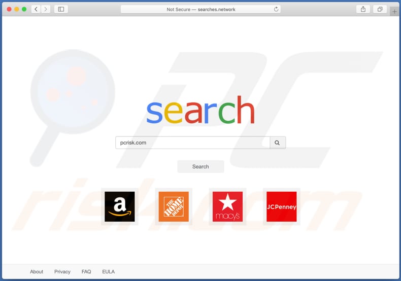 Secuestrador de navegador Searches.network en una computadora Mac