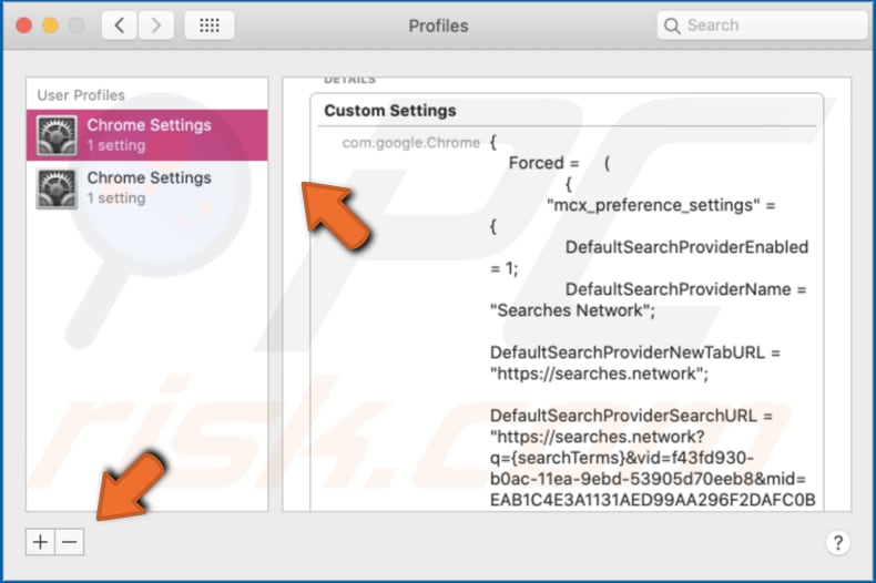 Eliminar perfiles falsos diseñados para promover búsquedas.network (Paso 2)