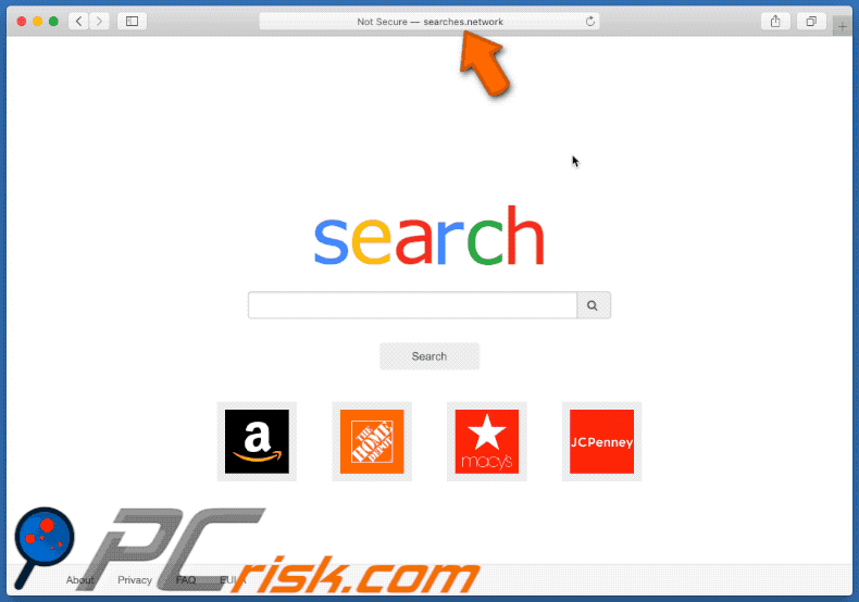 Searches.network redirige a webcrawler.com