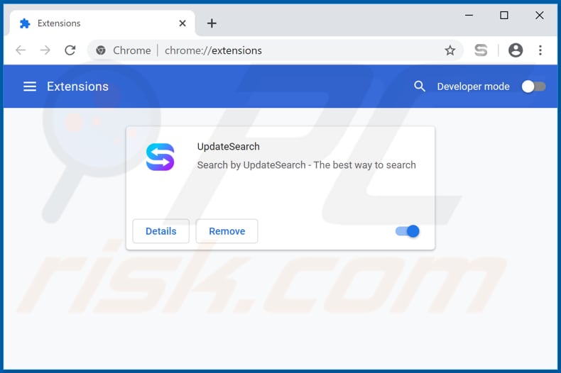 Eliminando las extensiones de Google Chrome relacionadas con update-search.com