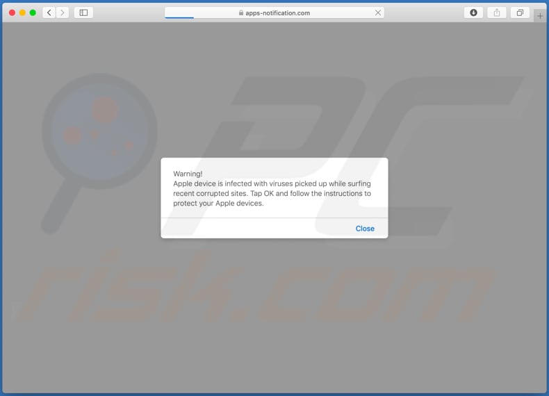 Apps-notification[.]com otra ventana emergente variante