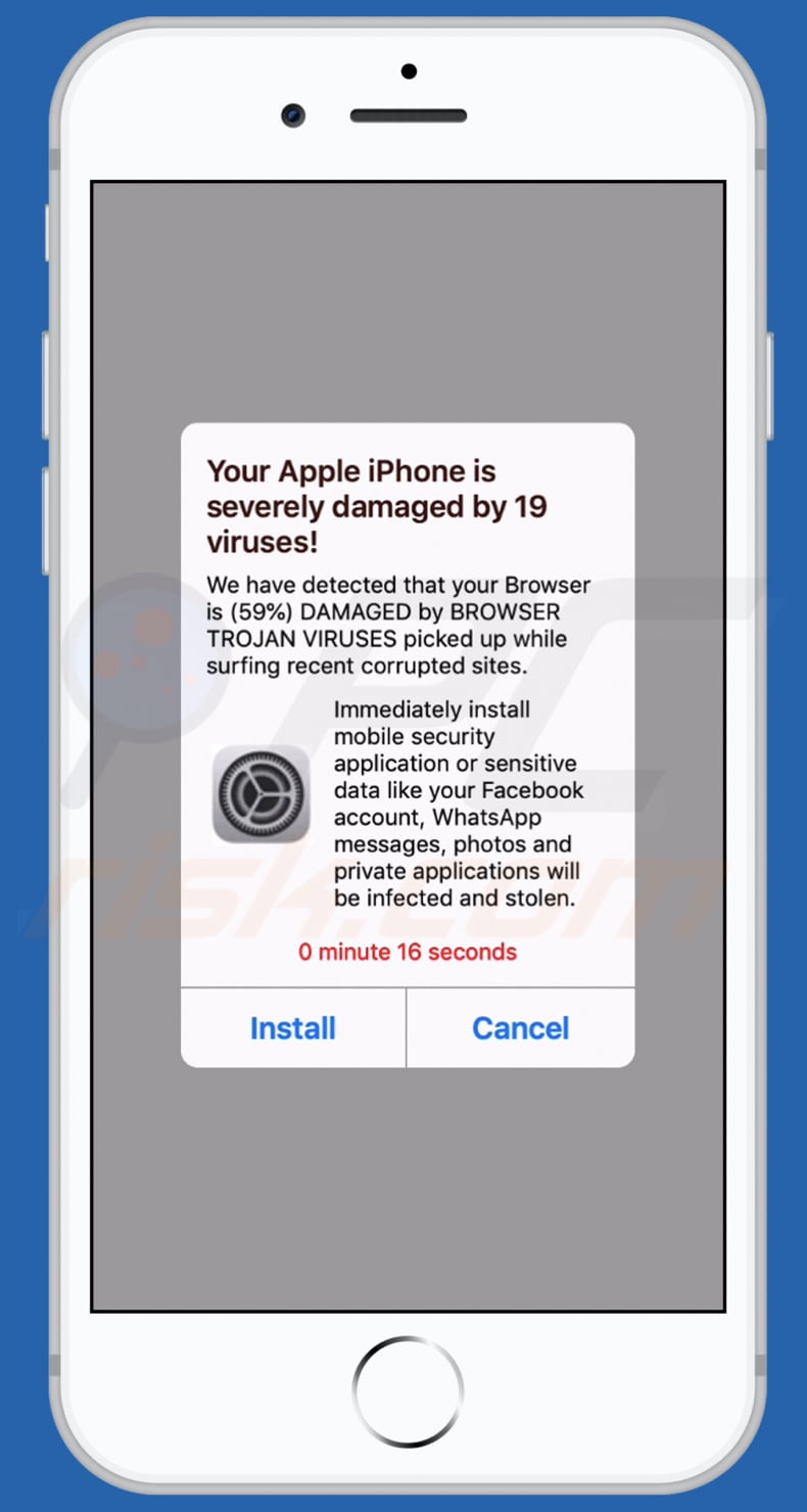 Estafa Apps-notification[.]com segunda versión variante móvil