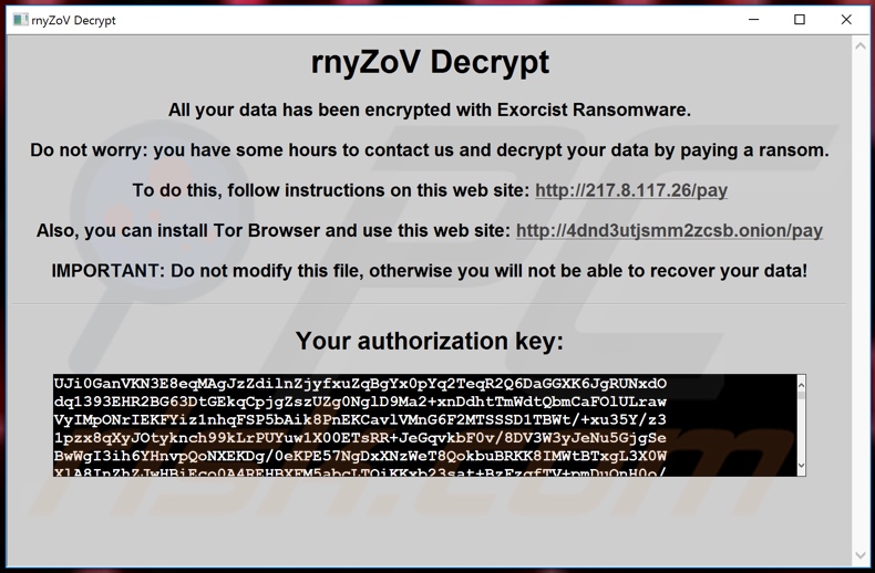Instrucciones de desencriptamiento de Exorcist ([random-string]-decrypt.hta)