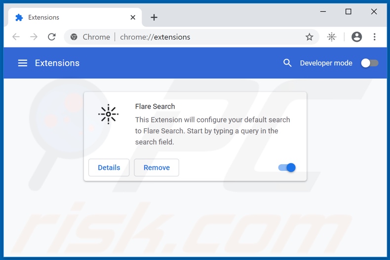 Eliminando las extensiones de Google Chrome relacionadas con flaresearch.net