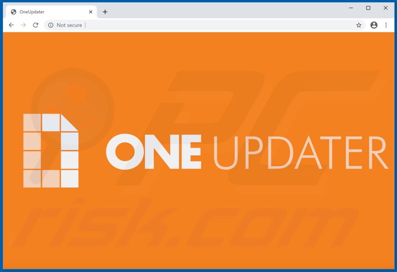 Sitio web utilizado para promocionar el adware OneUpdater
