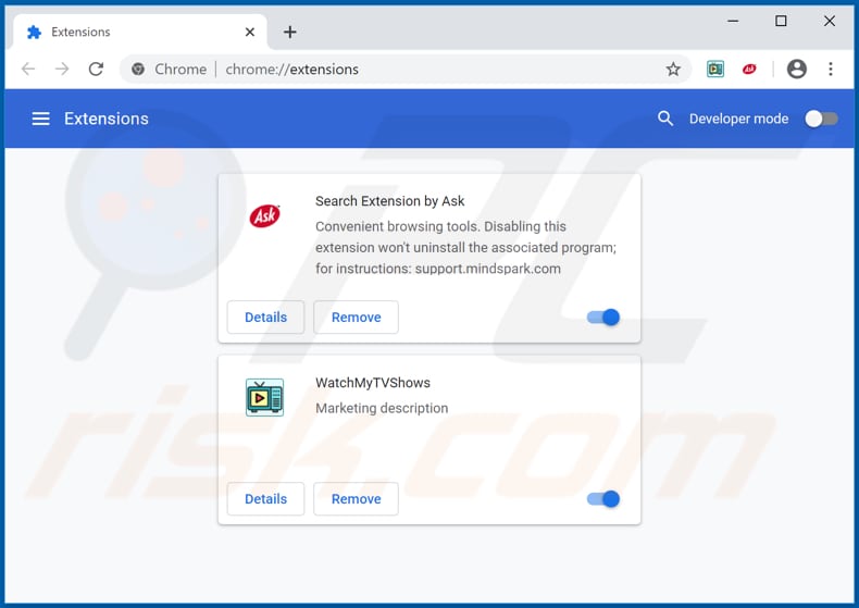 Eliminando las extensiones de Google Chrome relacionadas con hp.myway.com