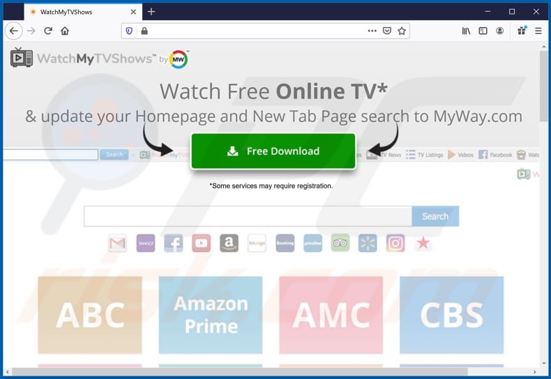 Notificaciones de barra de herramientas WatchMyTVShows Firefox