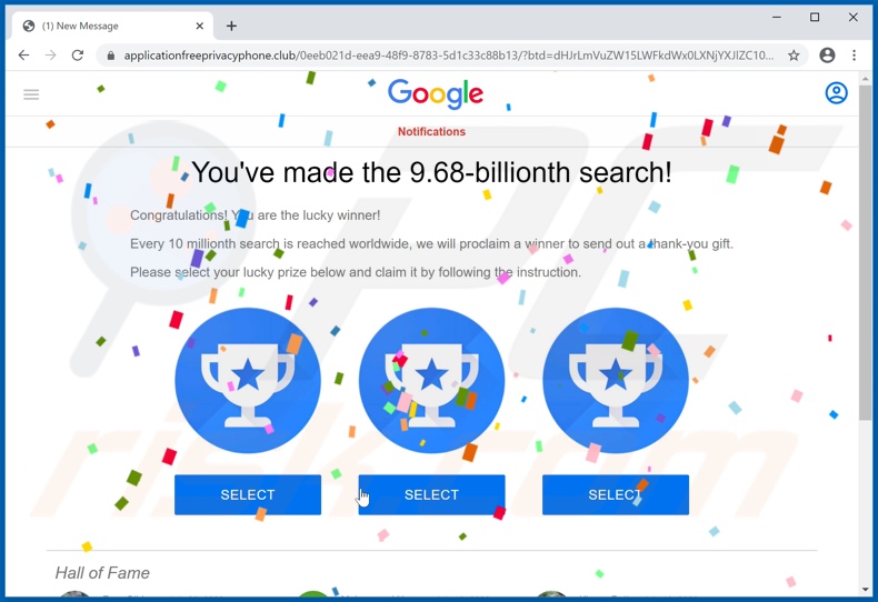 Estafa Emergente "You've Made The 9.68-Billionth Search" - Pasos de eliminación y recuperación