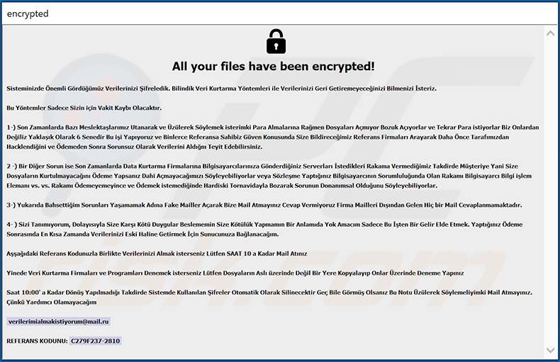 Ransomware Eight info.hta