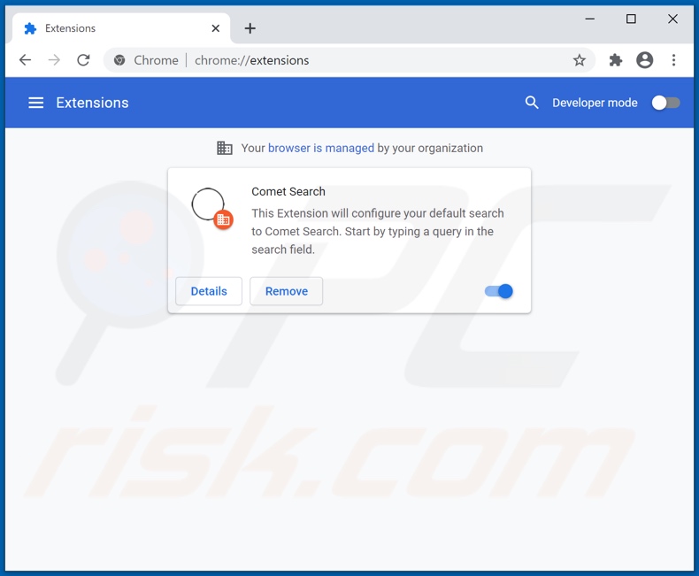 Eliminando las extensiones de Google Chrome relacionadas con cometsearch.info
