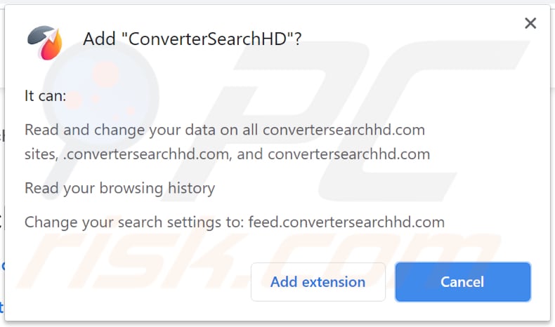 Notificación del secuestrador de navegador ConverterSearchHD
