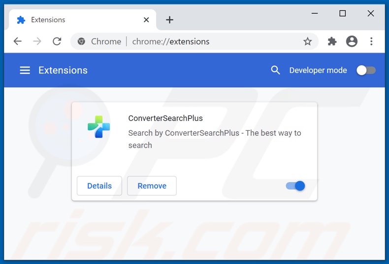 Eliminando las extensiones de Google Chrome relacionadas con convertersearchplus.com