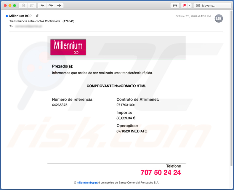 Email no deseado utilizado con fines de suplantación de identidad (phishing) (2020-10-26)