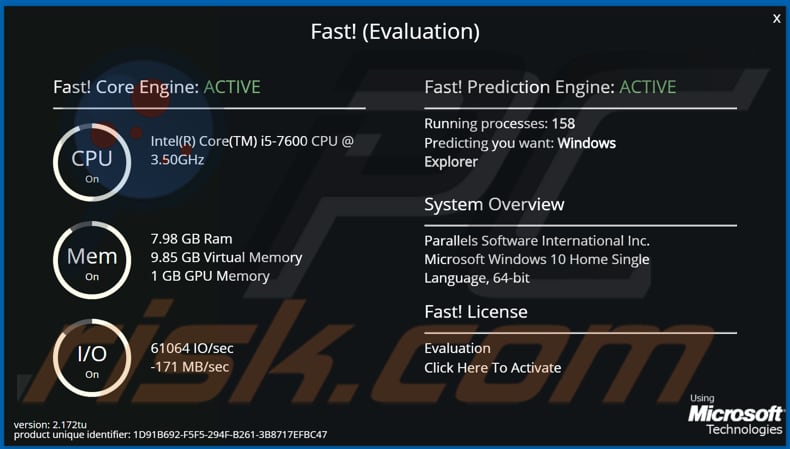 Fast! aplicación no deseada