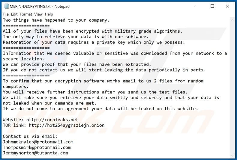 Instrucciones de desencriptado de MERIN (MERIN-DECRYPTING.txt)