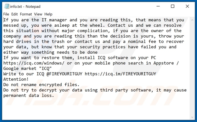 Archivo de texto del ransomware MessedUp (info.txt)