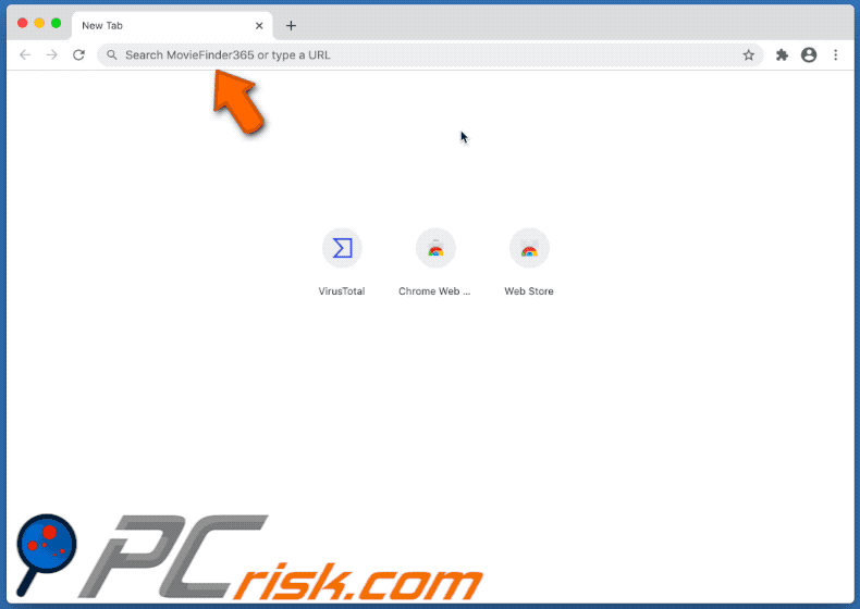 Cadena de redireccionamiento del secuestrador del navegador MovieFinder365 (Bing) GIF