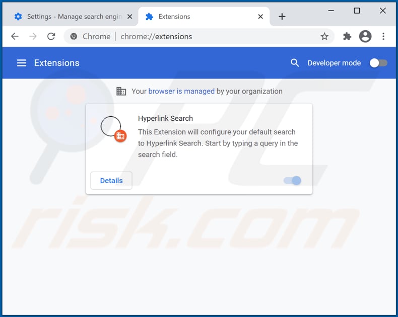 Eliminando las extensiones de Google Chrome relacionadas con free.hyperlinksearch.net