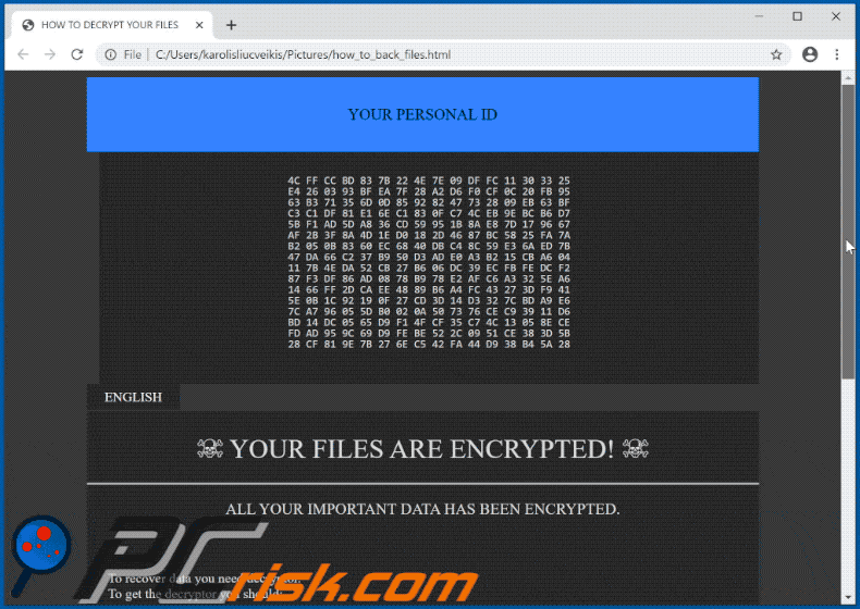 Nota de rescate del ransomware xxx en imagen gif (how_to_back_files.html)
