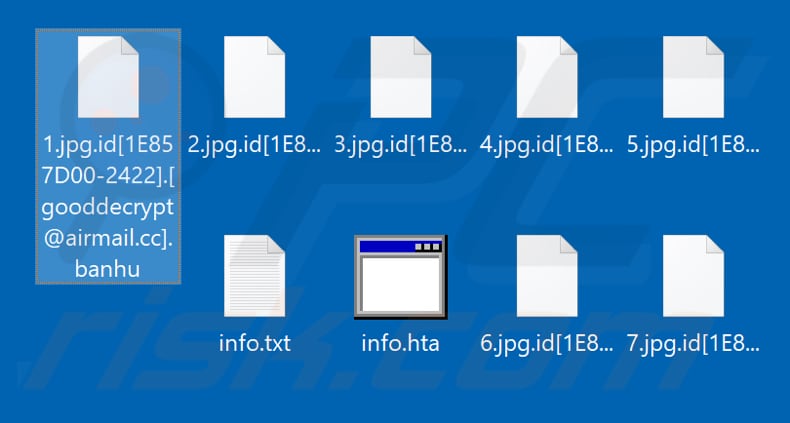 Archivos encriptados por el ransomware Banhu (extensión .banhu)