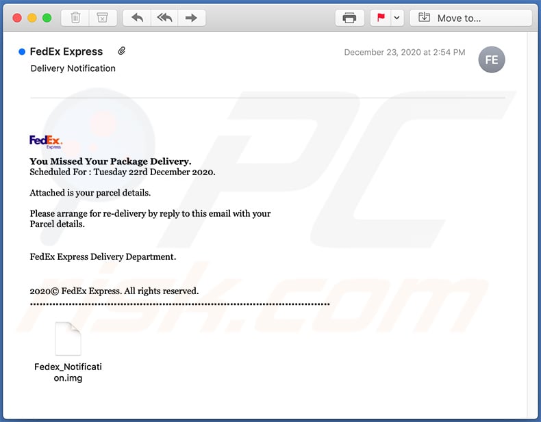Correo electrónico no deseado con temática de FedEx Express utilizado para difundir el malware LokiBot