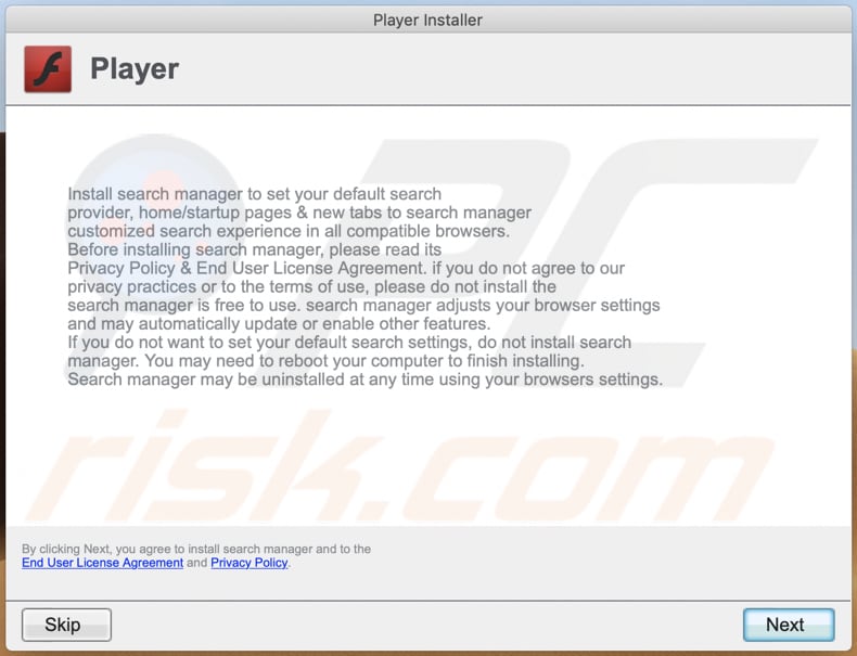 Instalador de adware ManagerAnalog paso 2